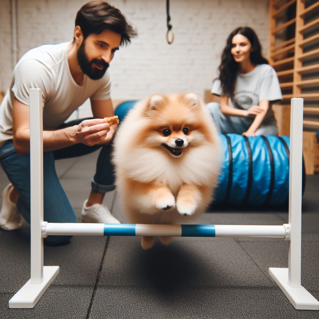 Diviértete y estimula a tu perro Pomerania con juegos de agility